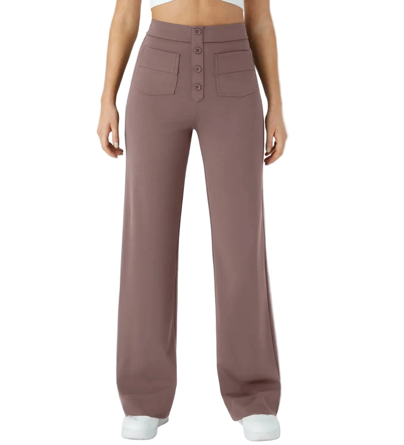 VALÉRIA™ - CALÇA ELEGANTE DE CINTURA ALTA COM BOTÕES