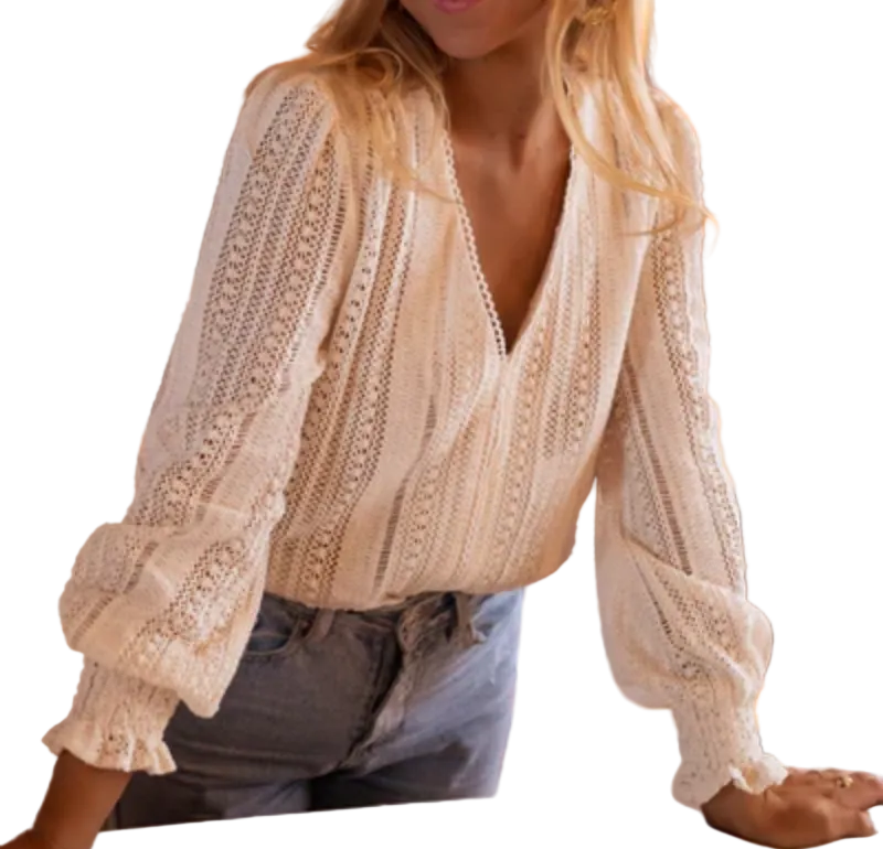 CAROLINA™ - BLUSA RENDADA E SOFISTICADA