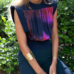 Crewneck Sleeveless Printed Straight Leg Jumpsuit