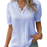 MÁRCIA™ – BLUSA PLISSADA COM DECOTE EM V