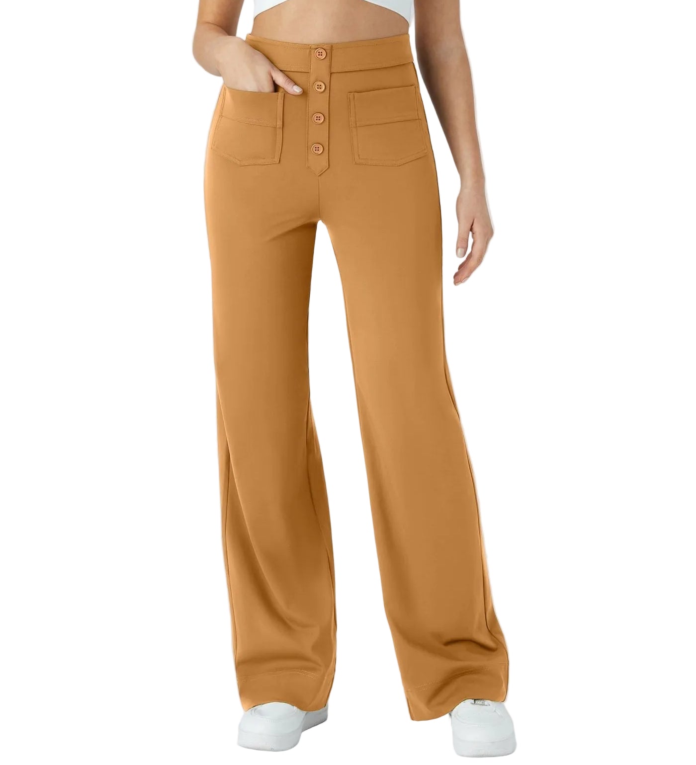 VALÉRIA™ - CALÇA ELEGANTE DE CINTURA ALTA COM BOTÕES