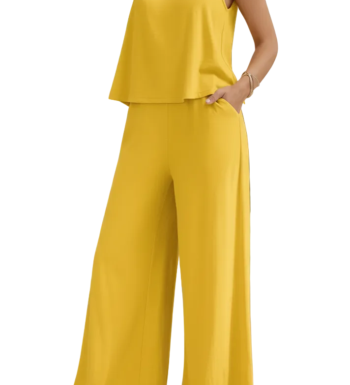 LINA™ - CONJUNTO ELEGANTE DE DUAS PEÇAS FLUIDO