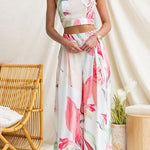 Sleeveless Crop Top High Rise Wide Leg Pants Printed Set