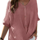 MIA™ – BLUSA CONFORTÁVEL COM DECOTE EM V