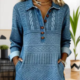 ELISA™ | VESTIDO MODERNO COM MEIA ABERTURA DE BOTÕES