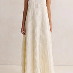 Adjustable Strap Crinkled Loose Fit Maxi Dress