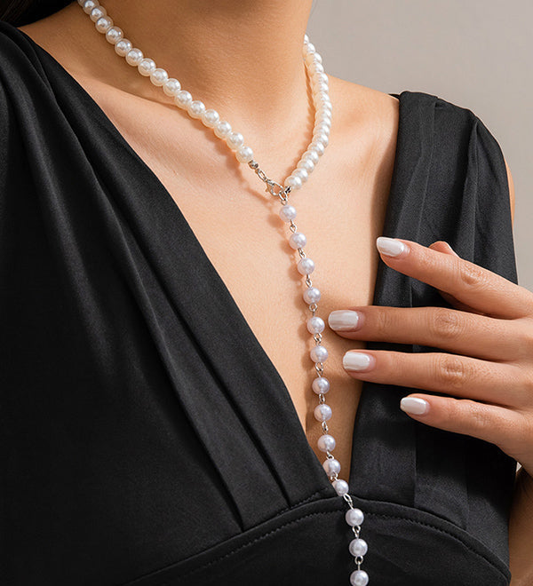 Vintage Beaded Chain Tassel Necklace