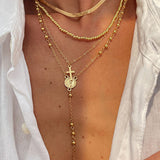 Fashionable Diamond Cross Chain Elegant Multi-layered Necklace