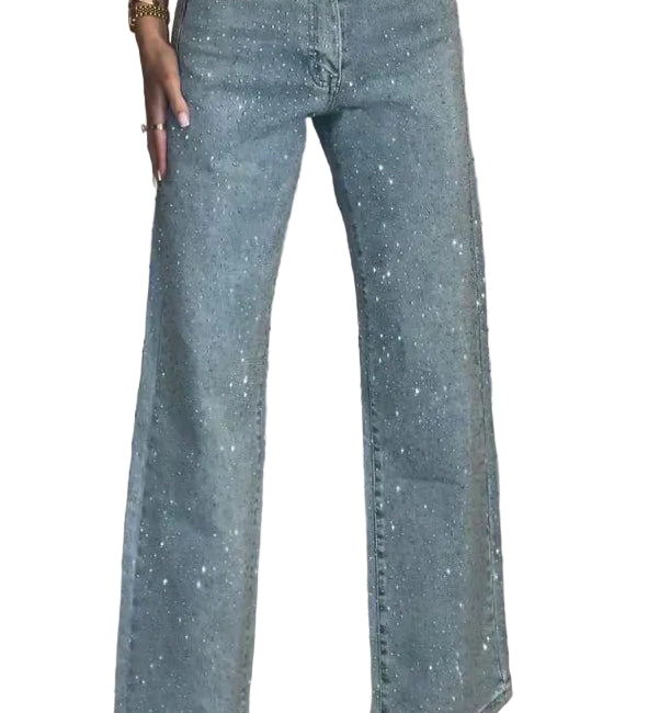 LUNA™ – CALÇAS DE GANGA COM DETALHES BRILHANTES