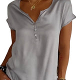 CLARISSA™ - TOP SIMPLES COM BOTÕES