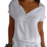 CLARISSA™ - TOP SIMPLES COM BOTÕES