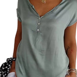 CLARISSA™ - TOP SIMPLES COM BOTÕES