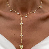 Colar francês elegante com pérolas