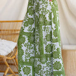 Elastic Waist Floral Print Pocketed Wide Leg Pants
