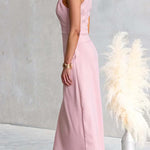 Sleeveless High Waist Pocketed Solid Maxi Dress