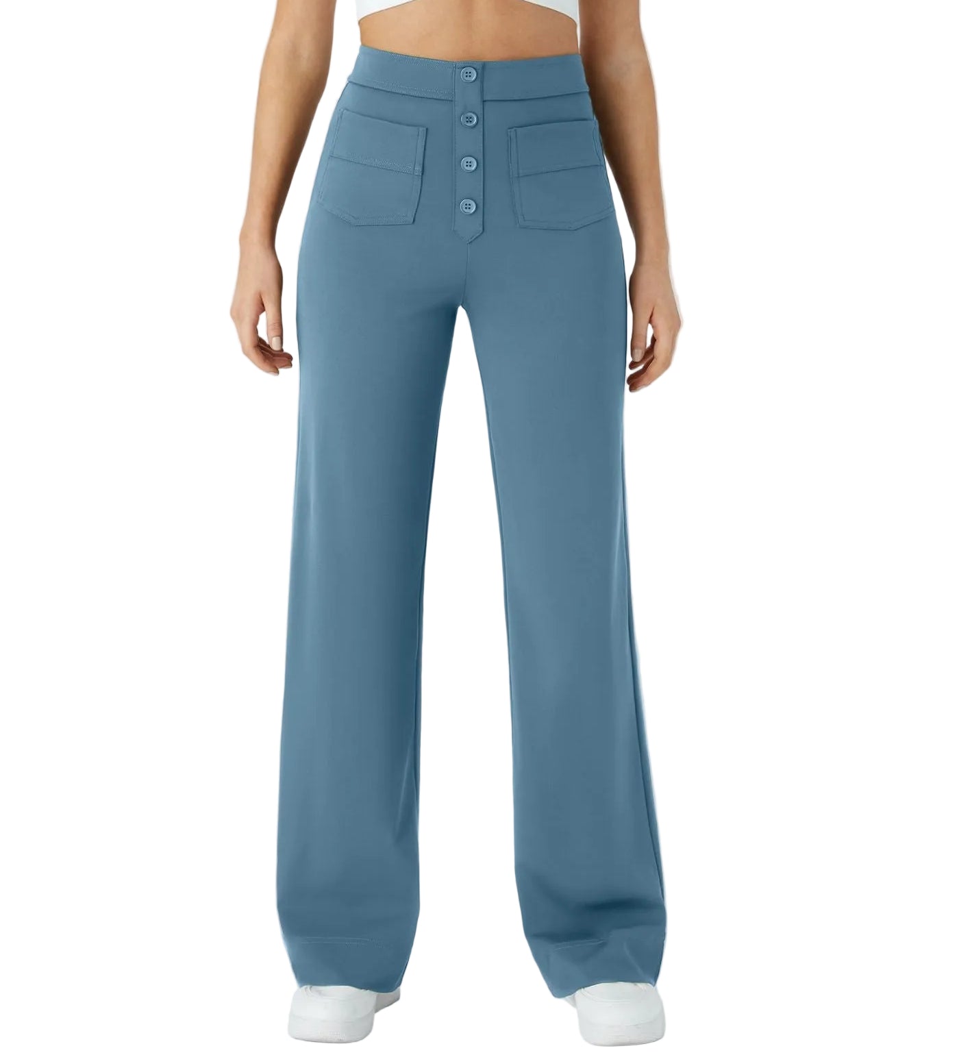 VALÉRIA™ - CALÇA ELEGANTE DE CINTURA ALTA COM BOTÕES