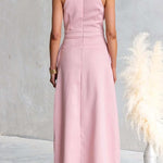 Sleeveless High Waist Pocketed Solid Maxi Dress