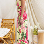 Sleeveless Crop Top and Wide Leg Pants Printed Set