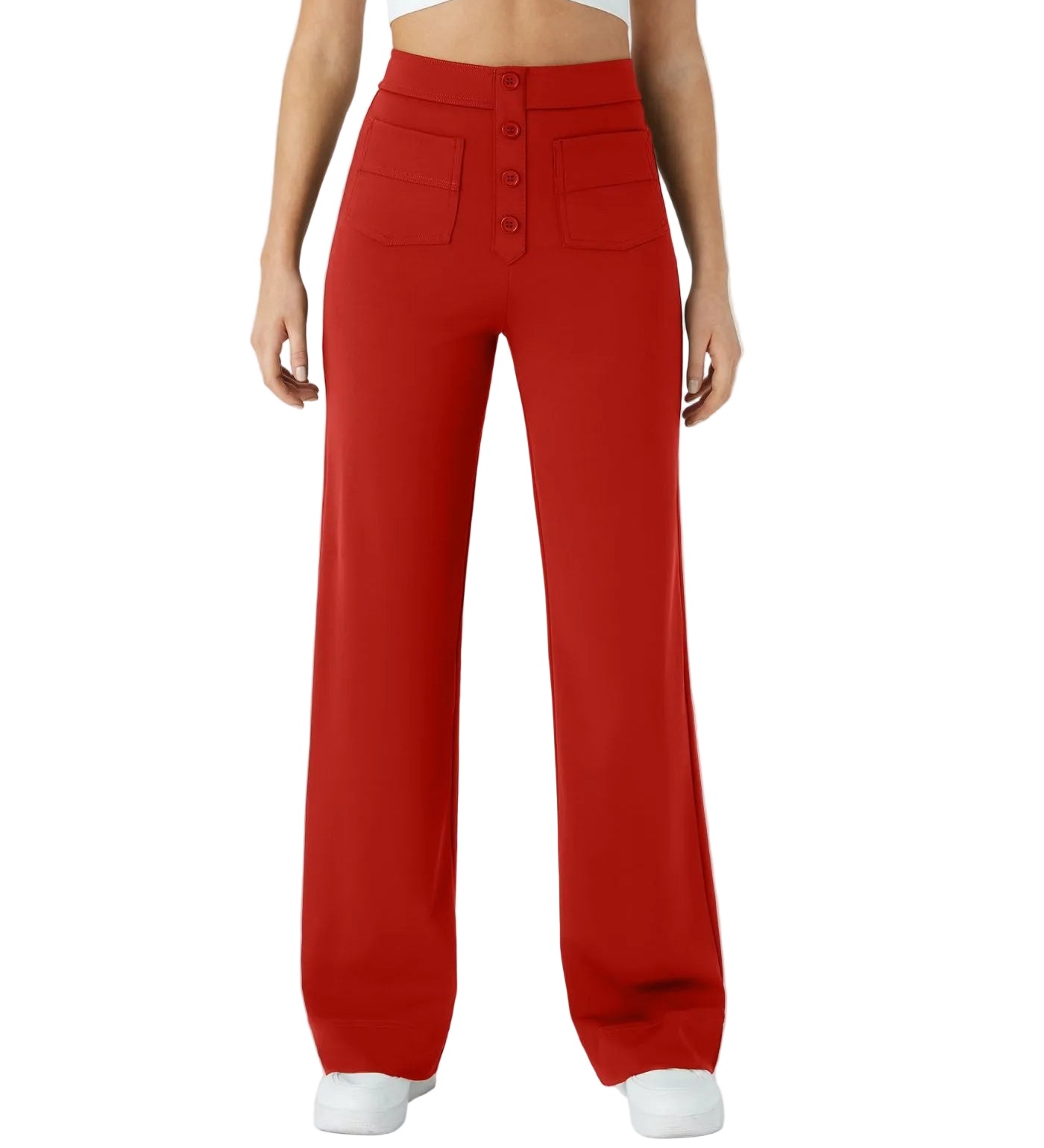 VALÉRIA™ - CALÇA ELEGANTE DE CINTURA ALTA COM BOTÕES