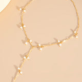 Colar francês elegante com pérolas