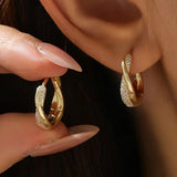 Minaal - Cercei Interconectați în stil Coreean cu Zirconiu