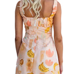 Square Neck Sleeveless Printed A-line Mini Dress