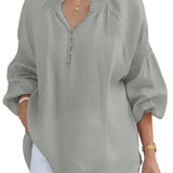 ISABELA™ - BLUSA LEVE COM BOTÕES