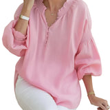 ISABELA™ - BLUSA LEVE COM BOTÕES