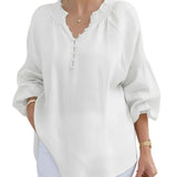 ISABELA™ - BLUSA LEVE COM BOTÕES