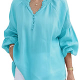 ISABELA™ - BLUSA LEVE COM BOTÕES