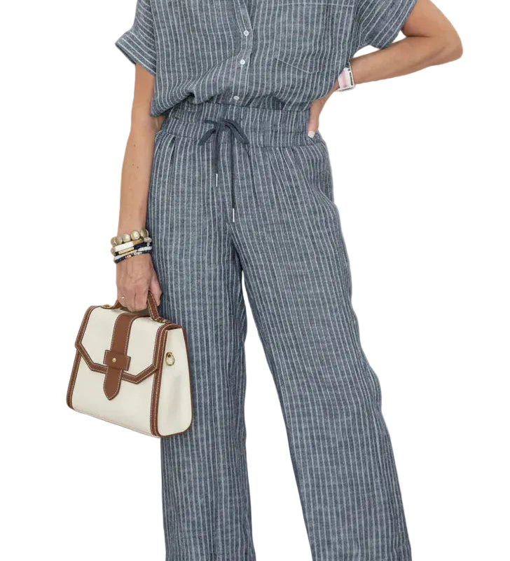 DAIANA™ - CONJUNTO ELEGANTE DE DUAS PEÇAS EM LINHO