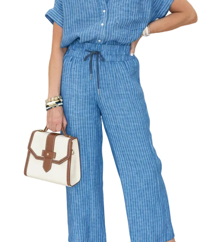 DAIANA™ - CONJUNTO ELEGANTE DE DUAS PEÇAS EM LINHO