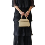 RITA™ - VESTIDO ELEGANTE PLISSADO COM OMBROS À MOSTRA