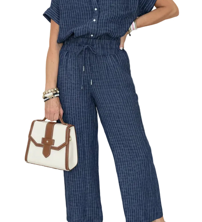 DAIANA™ - CONJUNTO ELEGANTE DE DUAS PEÇAS EM LINHO