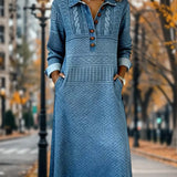 ELISA™ | VESTIDO MODERNO COM MEIA ABERTURA DE BOTÕES