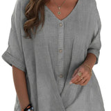 MIA™ – BLUSA CONFORTÁVEL COM DECOTE EM V