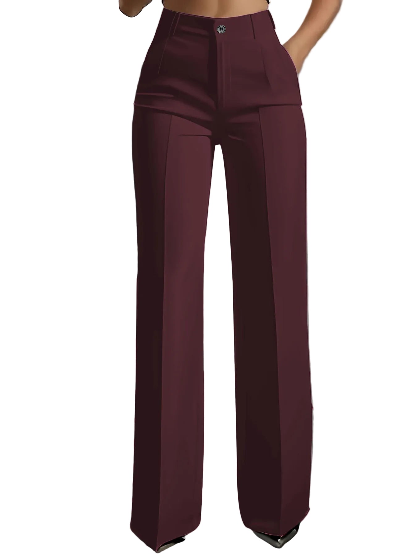 Oferta por tiempo limitado - 50% de descuento🔥👖Pantalón de cintura alta para mujer con cinturilla elástica--ES