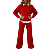 ELLA™ - CONJUNTO CONFORTÁVEL COM CAMISOLA DE MANGA COMPRIDA E CALÇAS