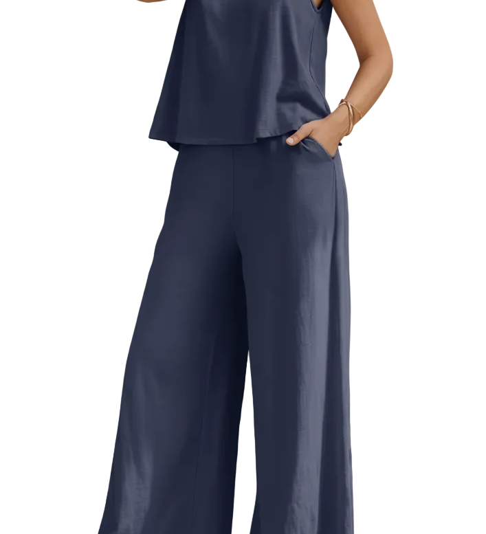 LINA™ - CONJUNTO ELEGANTE DE DUAS PEÇAS FLUIDO