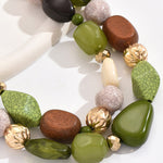 Colar de resina estilo floresta boémia