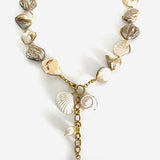 Colar elegante com pendente estrela-do-mar em pérolas