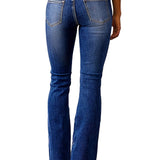 CARLA™ - CALÇA DE GANGA FLARE COM CINTURA ALTA